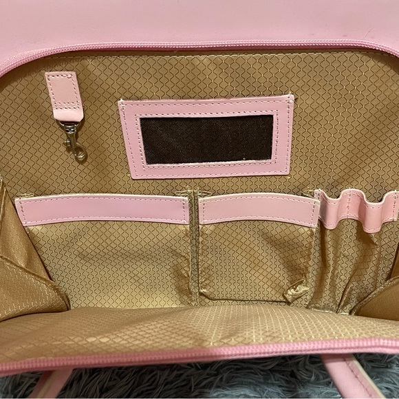 NWOT McKlein Pink Leather Laptop Protection Breifcase w/Shoulderstrap - Picture 6 of 11